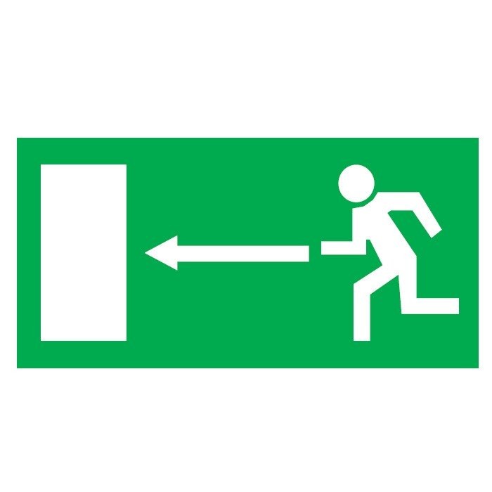 Πινακίδα διάσωσης αλουμινίου "Οδός διαφυγής / Έξοδος κινδύνου" SD-01A