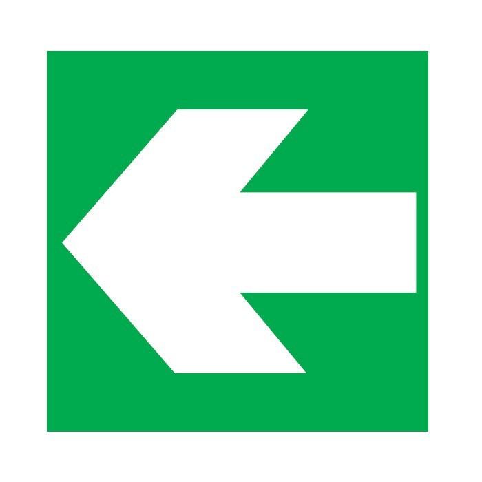 Πινακίδα διάσωσης αλουμινίου "Kατεύθυνση / Οδός" SD-12