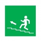 Πινακίδα διάσωσης αλουμινίου "Οδός διαφυγής / Έξοδος κινδύνου" SD-07