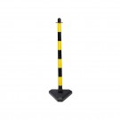 Κολώνα σήμανσης πλαστική κίτρινη/μαύρη ύψους 90cm με βαριά πλαστική βάση γεμάτη με τσιμέντο EDH-PC-4